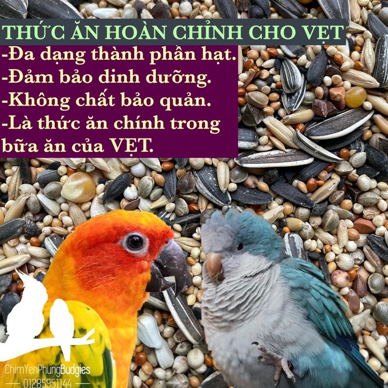 1kg thức ăn hoàn chỉnh cho Vẹt (Lovebird • Cockatiel • Monk...)