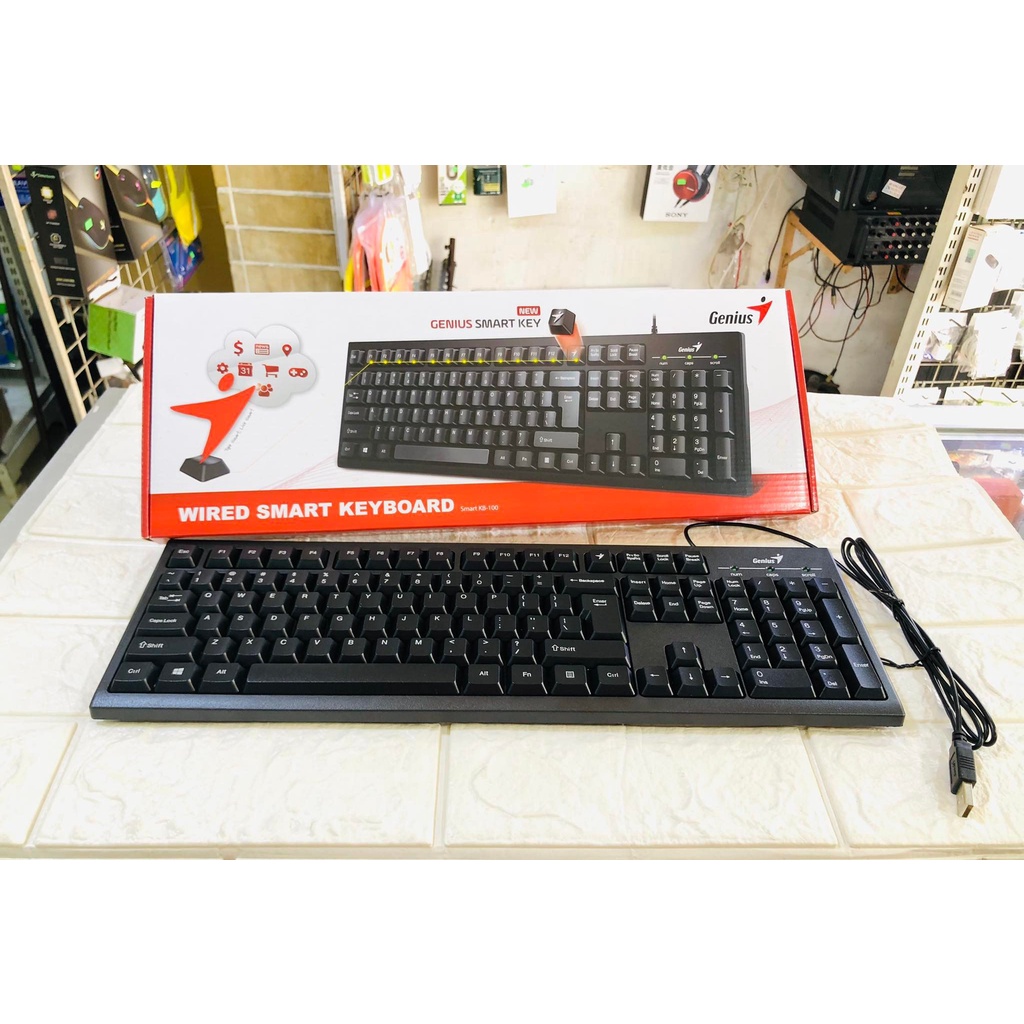 BÀN PHÍM CÓ DÂY GENIUS KB-117 CỔNG USB CHO MÁY TÍNH, LAPTOP CHÍNH HÃNG