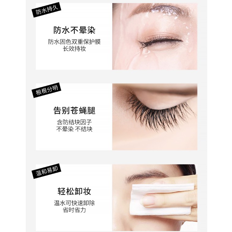 Mascara Lameila 3D uốn dày & dài mi chống nước vỏ cam xanh đen