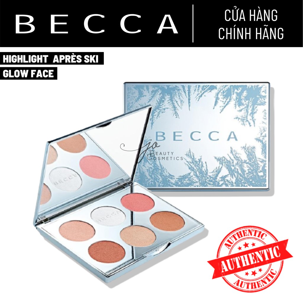 Bảng phấn bắt sáng – má hồng Becca✨SIÊU LẤP LÁNH✨ Après Ski Glow Face Highlight Palette Limited Edition