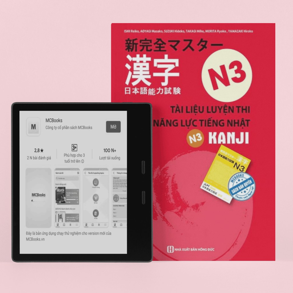 Sách - Tài Liệu Luyện Thi Năng Lực Tiếng Nhật N3 - Kanji (Học Cùng App MCBOOKS)