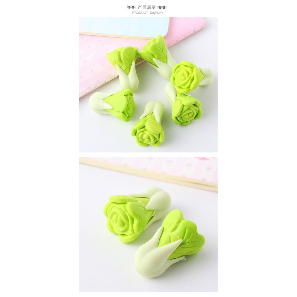 Bộ 4 Cục Tẩy Màu Xanh Lá Cây Nhỏ Dễ Thương