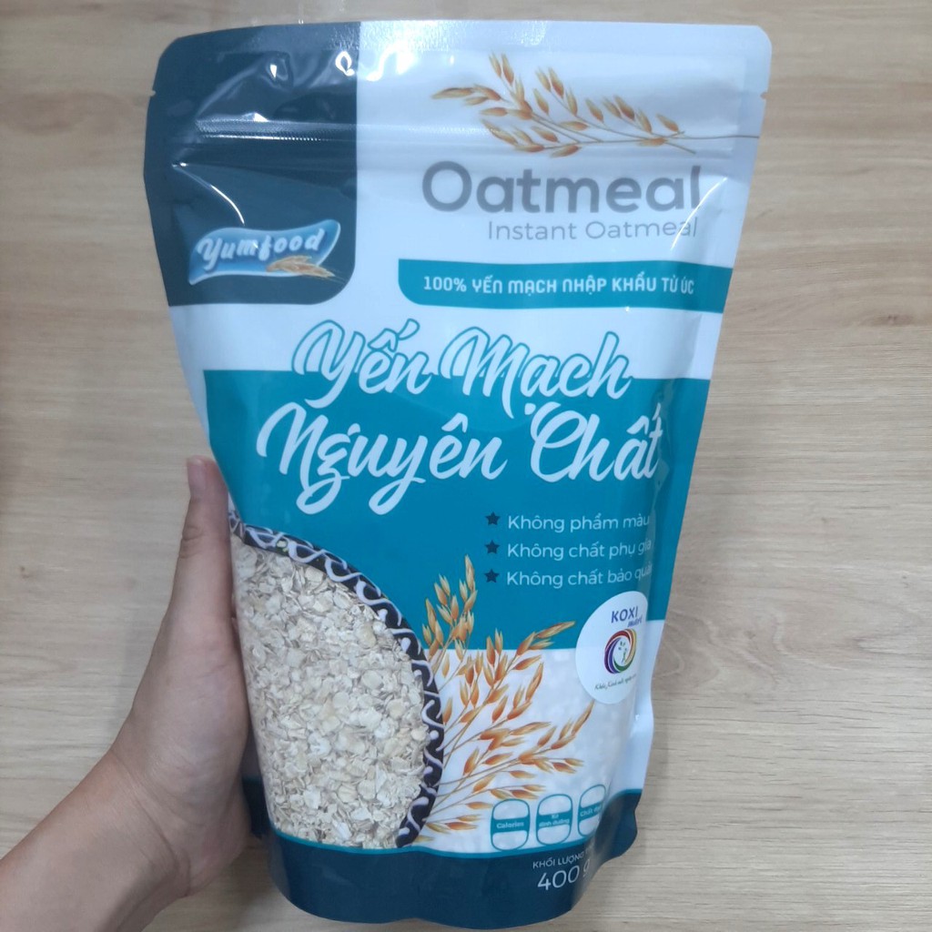 Yến mạch nguyên chất nhập khẩu instant oatmeal Yumfood 400g