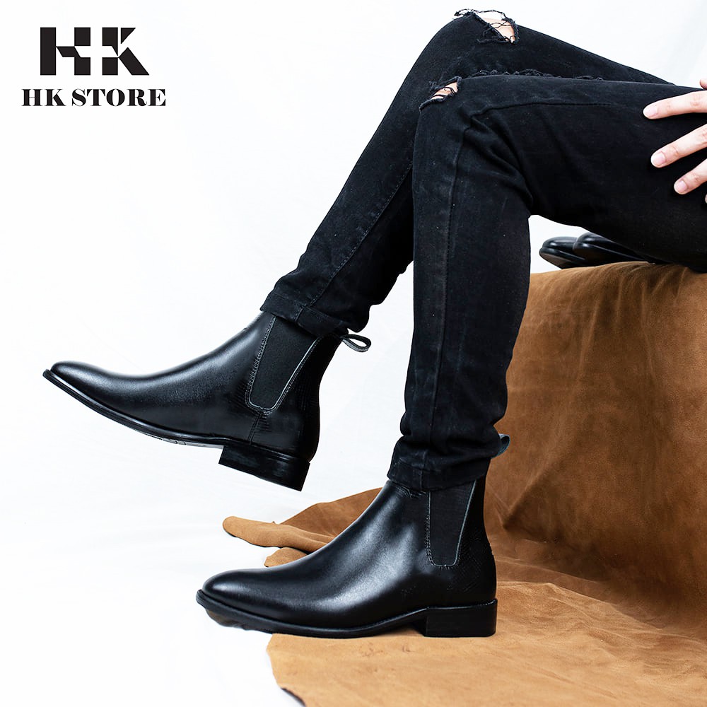 Giày CHELSEA BOOTS chính hãng 👑 HK.STORE 👑 Hàng cao cấp da bò thật 100% hot trend 2021 da mềm lót êm đi cực thoải mái. | WebRaoVat - webraovat.net.vn