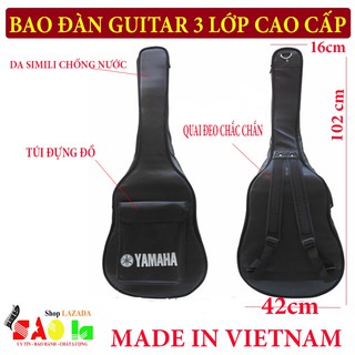 Bao đàn ghi-ta 3 lớp Logo YAMAHA (đen)