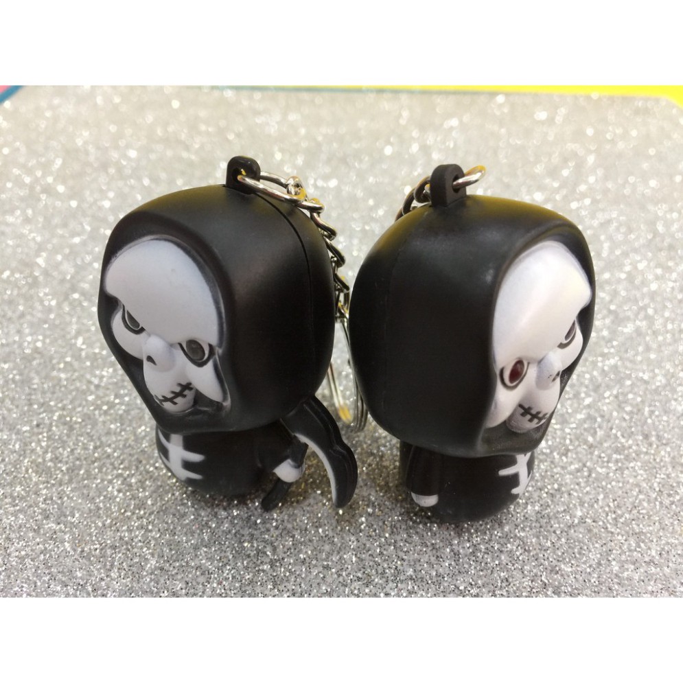 Móc khóa Ma-Móc khóa thần chết phát sáng đèn Led có âm thanh-Móc khóa gắn mô hình đèn LED thần chết ngộ nghĩnh đáng yêu