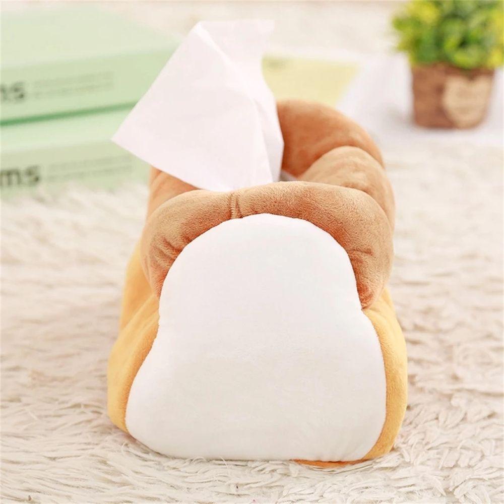 Hộp Đựng Khăn Giấy Nhồi Bông Hình Bánh Mì Vui Nhộn Ốp
