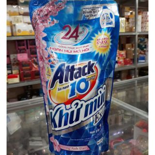 Nước Giặt Attack Khử Mùi Túi 1.4kg Hương hoa anh đào