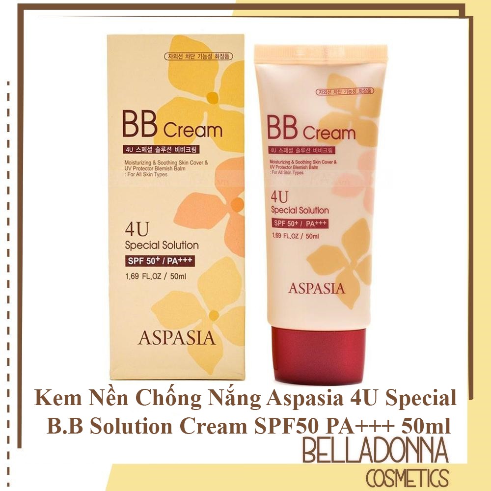 Kem Nền Chống Nắng Aspasia BB Cream 4U Special Solution SPF 50+/PA+++ 50ml