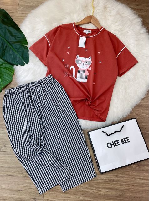 Bộ ao phông quần kẻ