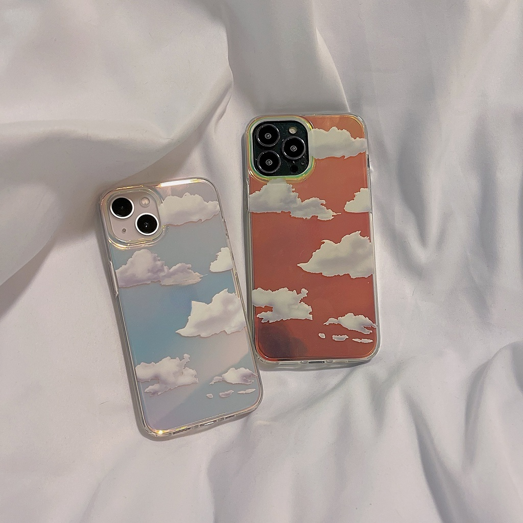 Ốp Điện Thoại Cứng Trong Suốt Hiệu Ứng Màu Cầu Vồng Cho Iphone 14 Pro Max 13 Pro Max 13 11 12 Pro Max Xs Max Xr X 7 + I8 Plus Se 2020