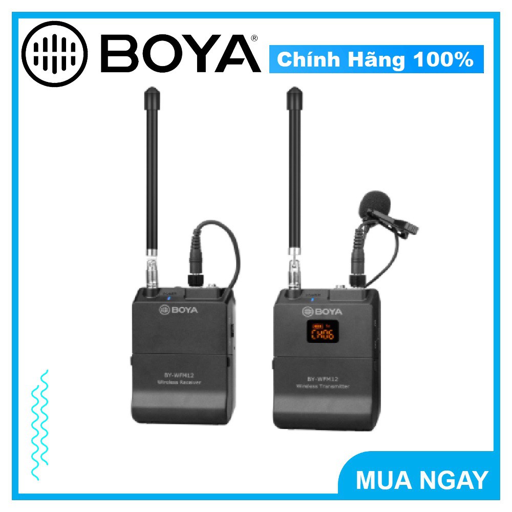 [Mã ELHACE giảm 4% đơn 300K] BOYA BY-WFM12 - Micro thu âm không dây dành cho Máy ảnh