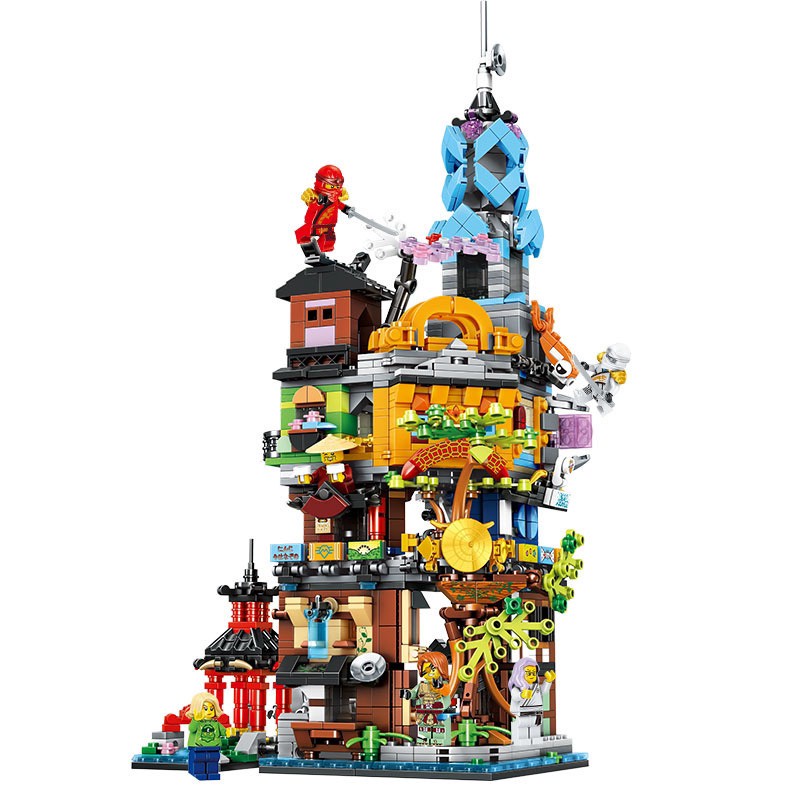 Lắp ráp xếp hình Lego NINJAGO 71747 City Garden 76082 : KHU VƯỜN TRỤ SỞ THÀNH PHỐ NINJAGO 1661 mảnh