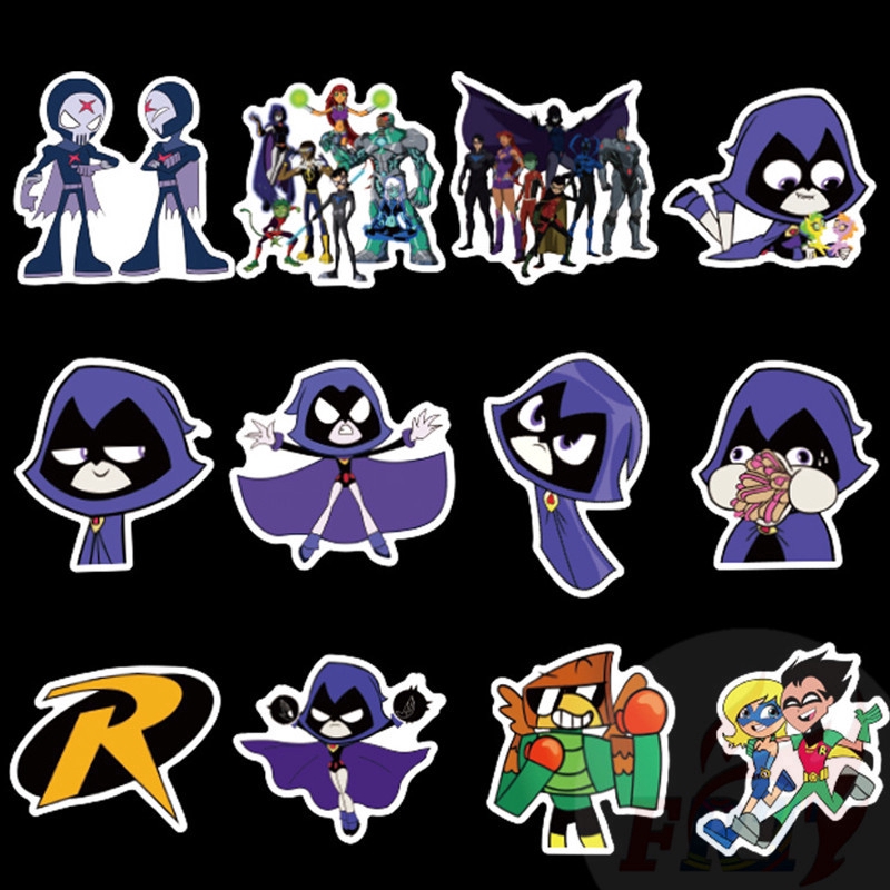 Bộ 50 miếng dán hoạt hình Teen Titans Go - Series 01 thích hợp cho laptp/đề can/ván trượt