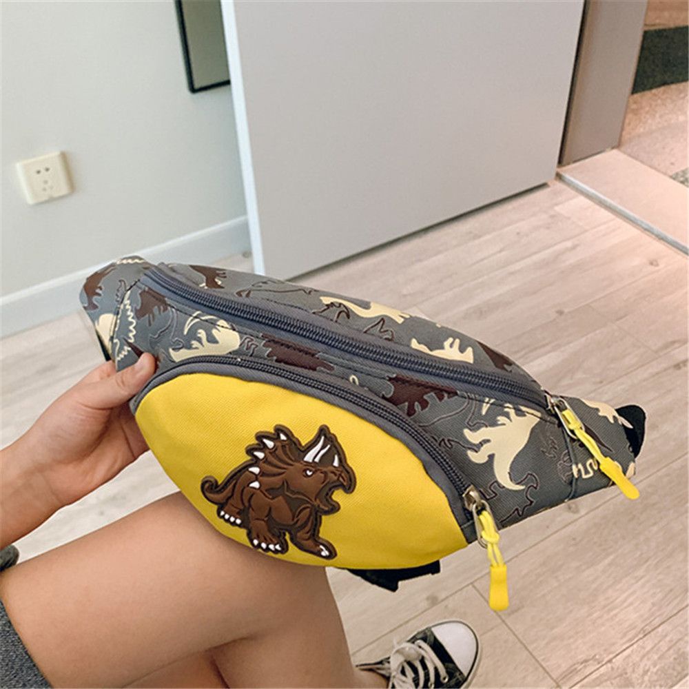 Túi đeo vai/ hông in hình khủng long dễ thương dành cho em bé mẫu giáo