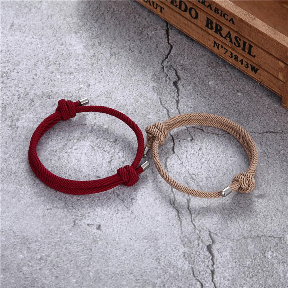 JARRED Vòng Tay Dây Thừng Milan Có Thể Điều Chỉnh Cho Cặp Đôi