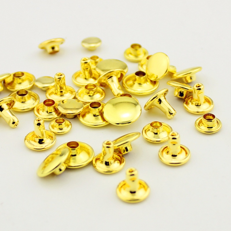 Set 100 Đinh Tán Hai Mặt Bằng Kim Loại Chuyên Dụng Làm Đồ Da DIY