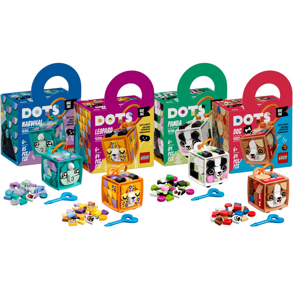 Đồ chơi lắp ráp Iego DOTS Bag Tags 41927/41928/41929/41930/41940/41939 - Phụ Kiện treo giỏ/ túi xách/ Balo