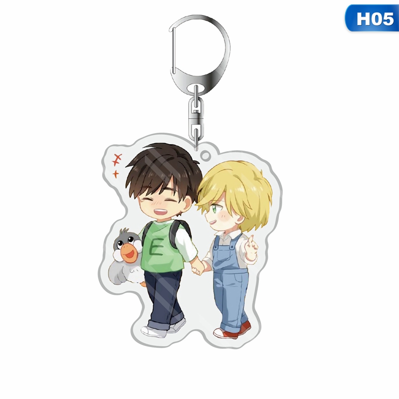 flowersqueen Móc Khóa Acrylic Hình Cá Hoạt Hình Đáng Yêu