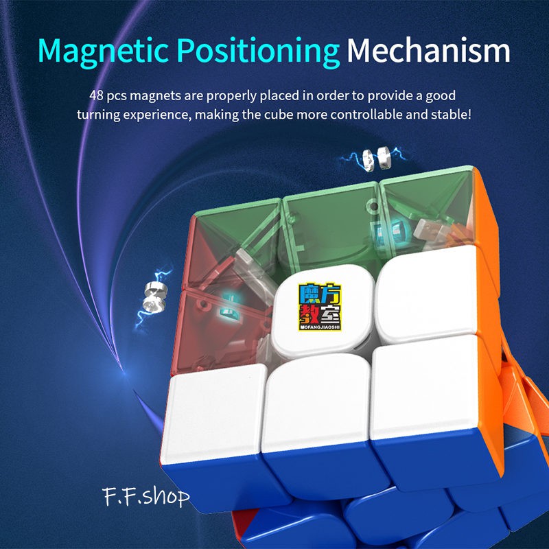 Moyu RS2M RS3M RS4M Magnetic 2x2x2 3x3x3 4x4x4 Magic Cube 2x2 3x3 4x4 Speed Puzzle Toys Có Từ Tính 3x3 X 3 Rs3 M 3x3
