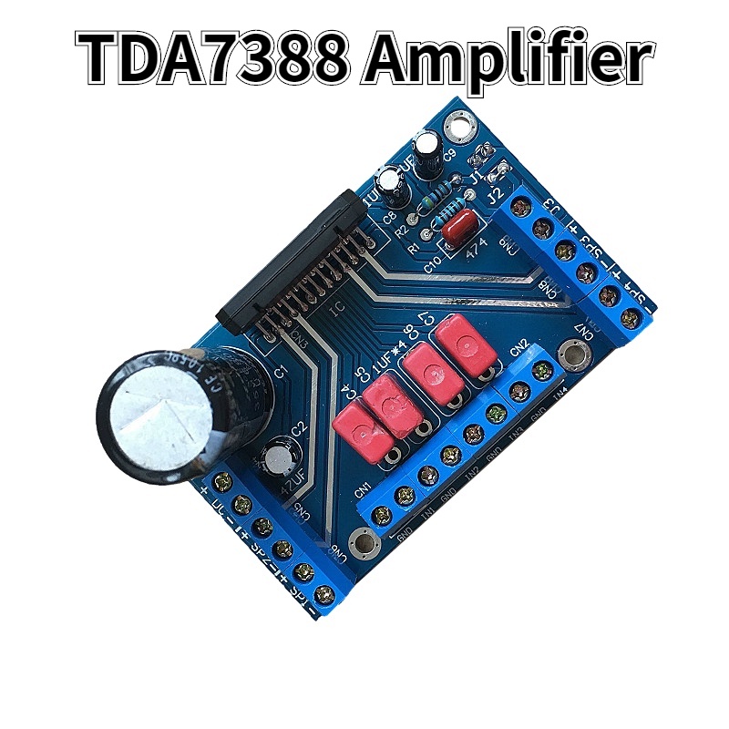 Bảng Mạch Khuếch Đại Âm Thanh 4 Kênh DC12-14.5V TDA7388 V6 4X41W