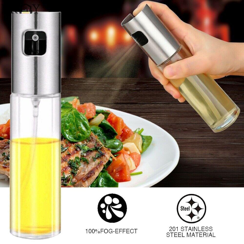 KRNY 100ml Glass Olive Oil Sprayer Leak-proof Oil Spray Bottle BBQ Tool