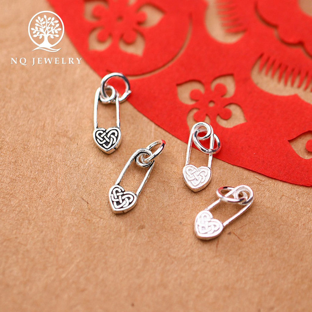 Charm bạc hình ổ khóa may mắn treo - NQ Jewelry