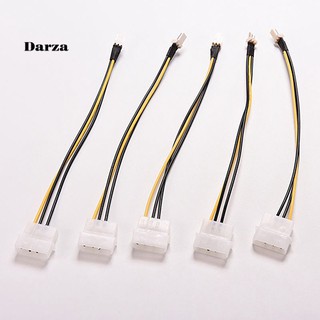 Set 5 dây cáp kết nối nguồn 4-pin molex / ide sang 3-pin cpu 20cm