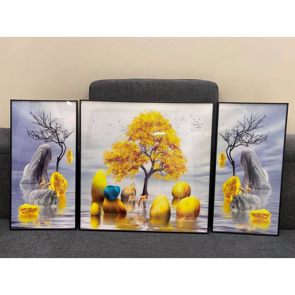 Tranh tráng gương 5D cao cấp Giá Xưởng  Tranh trang trí phòng khách