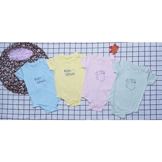 Body chip sát nách/cộc tay Punchun mềm mát co giãn cho bé trai bé gái(3-10kg)