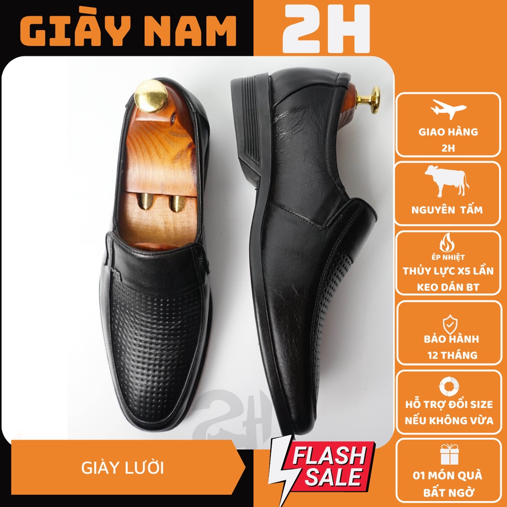 ( Thanh lý lẻ size 38+39) GIÀY LƯỜI DÁNG ÔNG GIÀ DA BÒ THẬT 100% ( 2HP - 04 )