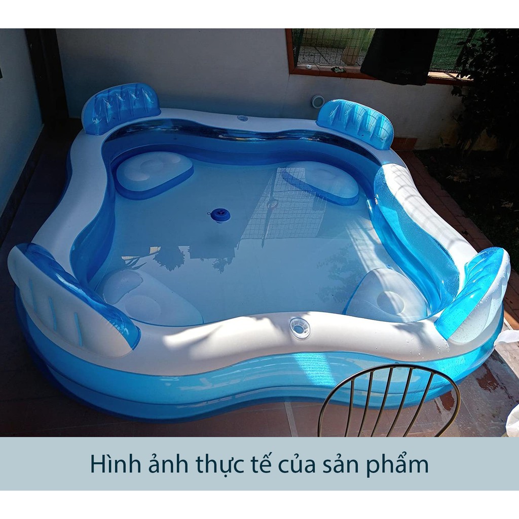 Bể bơi phao Salon CHÍNH HÃNG INTEX , chất liệu PVC cao cấp, dày 0,33mm, thể tích 990 lít