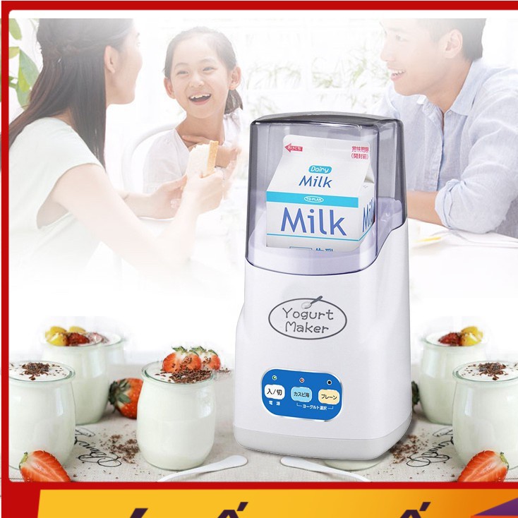 Máy Làm Sữa Chua Nhật Bản Tại Nhà Yogurt Maker, 3 Nút Tự Động Công Nghệ Mới .tt