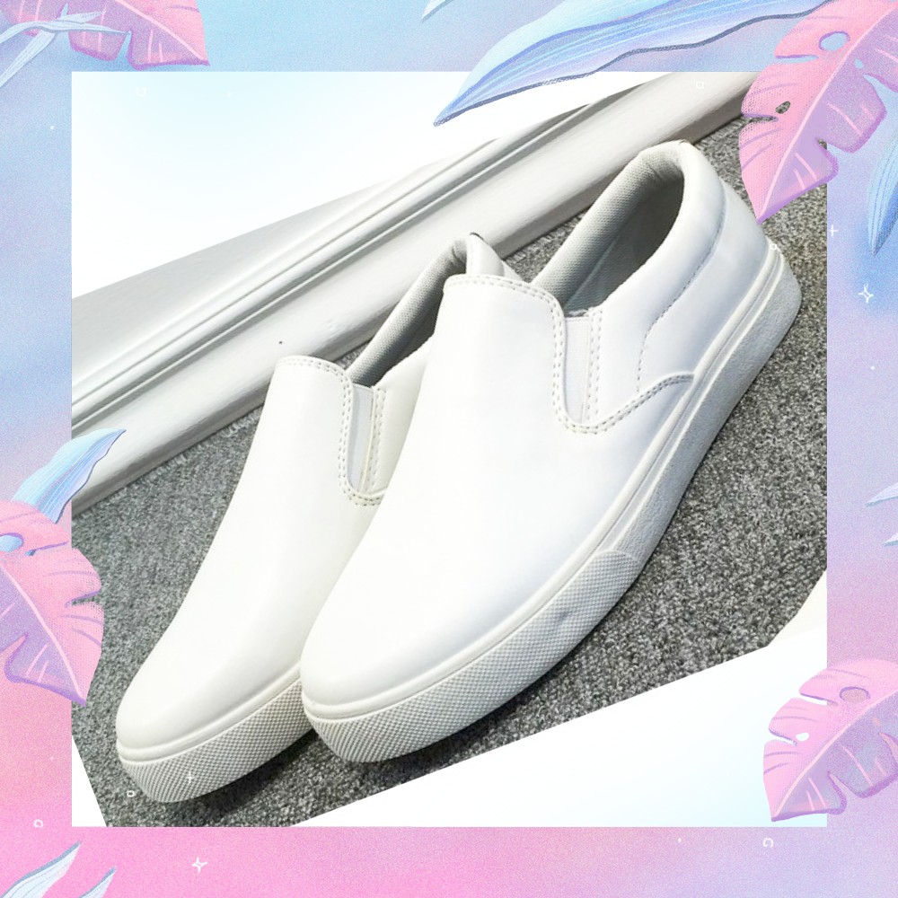 👑 ️🎯️ Giày LƯỜI SLIP-ON DA Nam ░M16 ( TRẮNG ) Hot FASHION FULL BOX 🐊