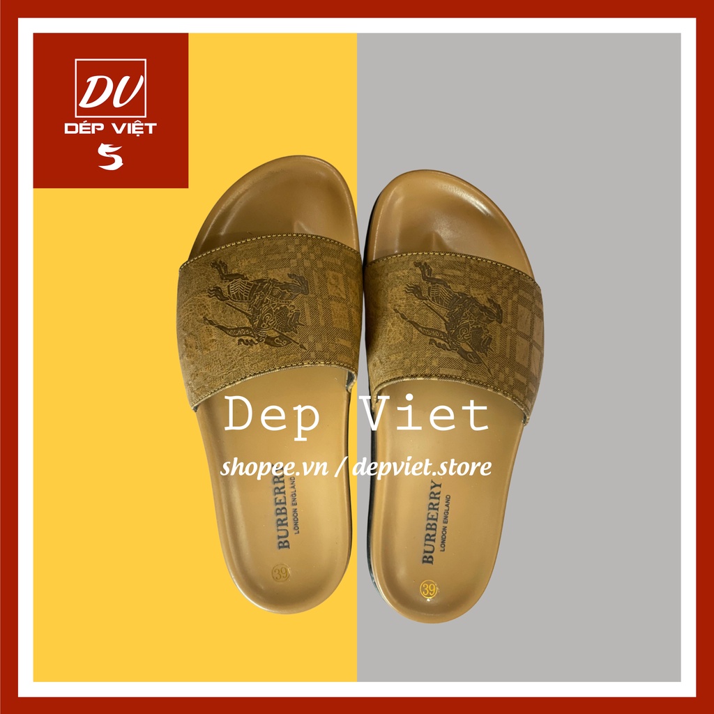 Dép Nam Nữ Quai Ngang, Dép Đi Trong Nhà Burberry Hàng Cao Cấp - Dép Việt