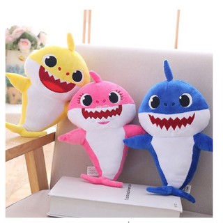 Gấu Bông Cá Mập Baby Shark Cute Happy Time có nhạc và đèn phát sáng cho bé [3914]