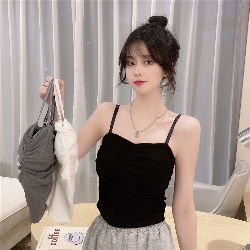Áo Bra Nữ 2 Dây Cotton Mềm Mại Kiểu Nhún Trẻ Trung Mẫu Mới N20