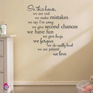 Bộ sticker tự dán tường trang trí hình câu ngạn ngữ tiếng Anh kích thước 56*56cm