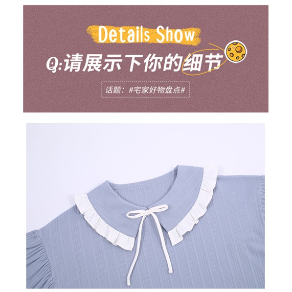 Bộ Đồ Pajamas Cotton Ngắn Tay Thiết Kế Đơn Giản Cho Nữ | BigBuy360 - bigbuy360.vn
