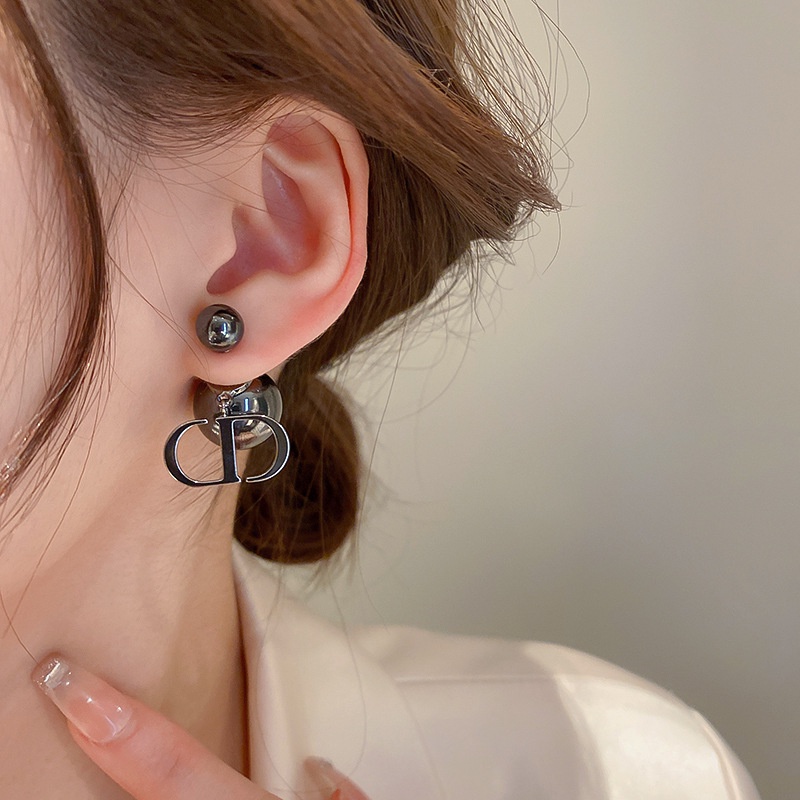 Khuyên Tai Bạc 925 Đính Hạt Ngọc Trai Thời Trang Hàn Quốc