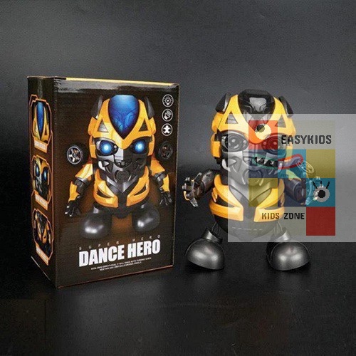 Đồ chơi robot Iron Man dance hero nhảy múa vui nhộn có nhạc và đèn cho bé