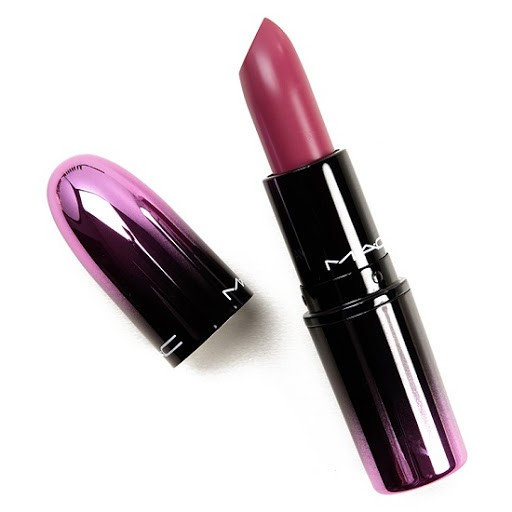 Son Mac 414 – Màu Tím Mận-Love Me Lipstick in Killing Me Softly/ 404 màu hồng cam đào- Love Me Lipstick in Très Blasé