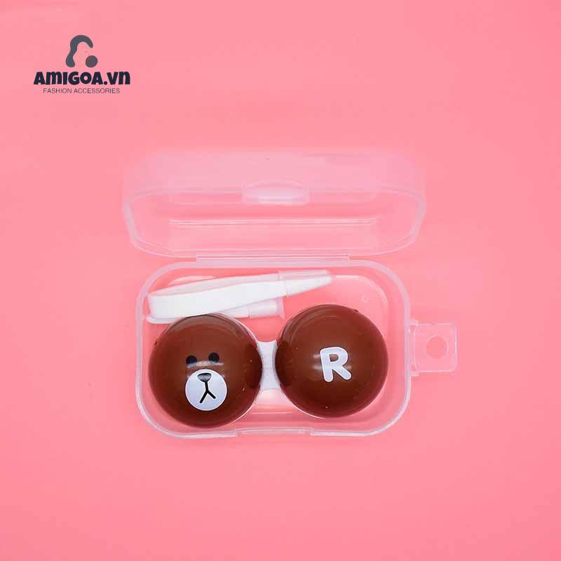 Hộp Đựng Lens Thiết Kế Trong Suốt Nhỏ Gọn Đáng Yêu