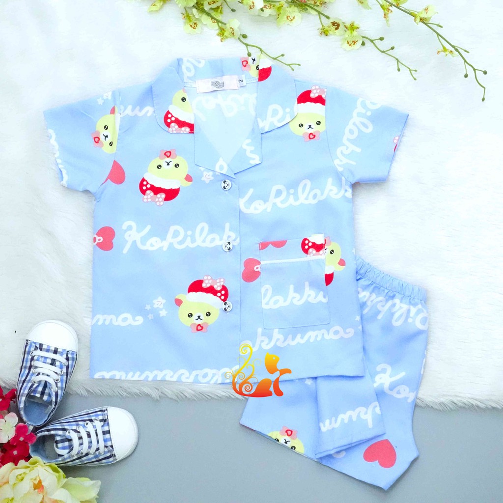 Đồ Mặc Nhà &quot;Gấu Kuma&quot; Pijama Kate Thái - Cho Bé 8 - 38kg.