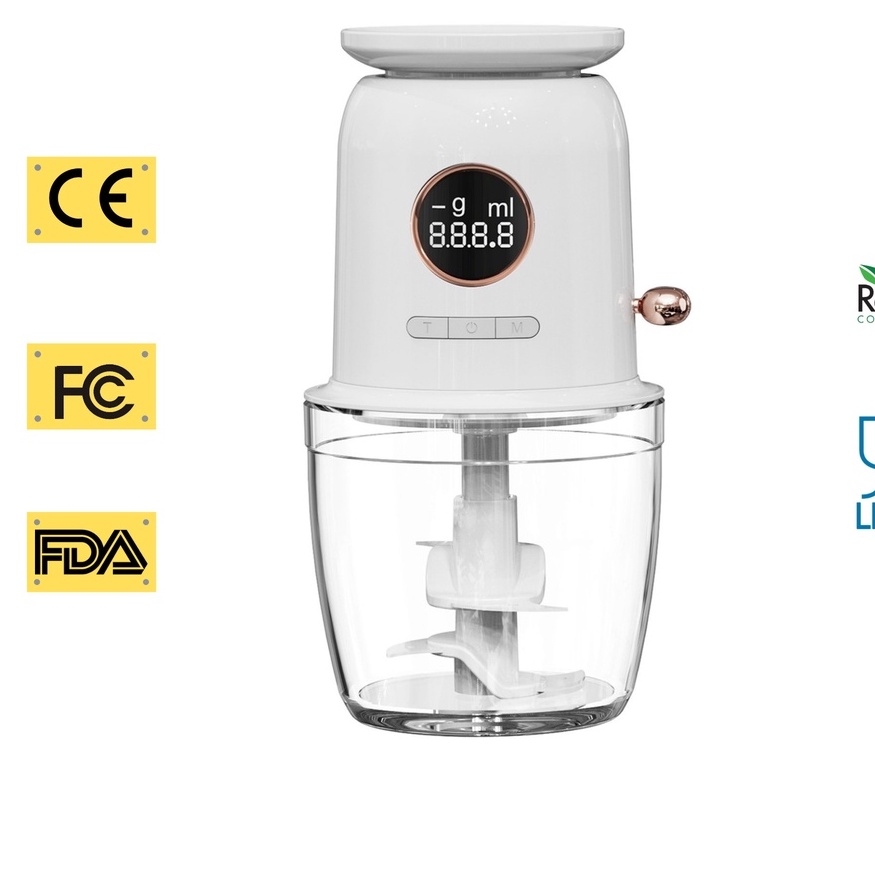 Máy xay đa năng Thực phẩm cho bé, có tích hợp cân điện tử đặt tiêu chuẩn CE, CF, FDA, RoHS, LFGB