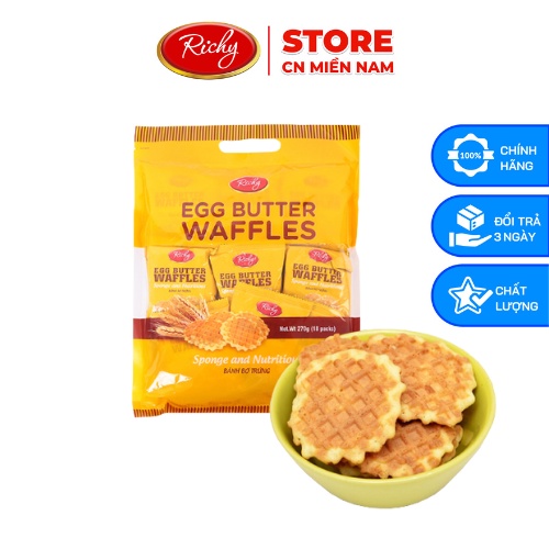 Bánh ăn sáng bơ trứng Richy túi 270g