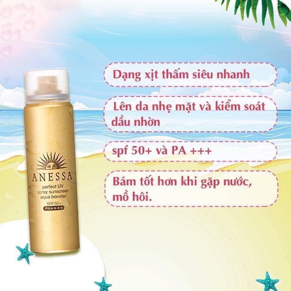 Xịt Chống Nắng Toàn Diện Anessa Perfect UV Spray Sunscreen Aqua Booster