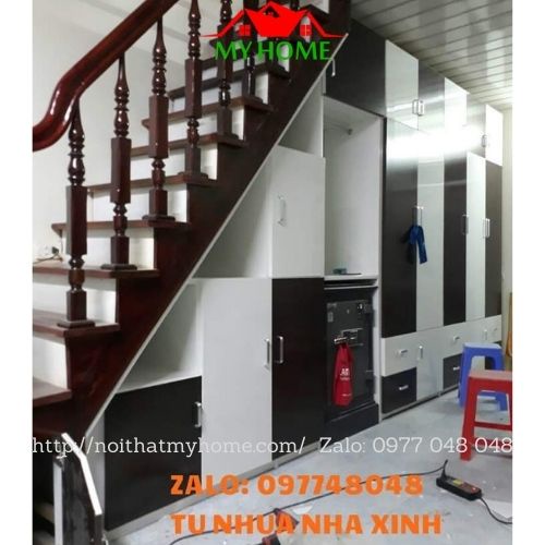 Tủ Nhựa Đài Loan CHINHUEI Kết Hợp Gầm Cầu Thang- Tủ Quần Áo Nhựa VINCOPLAST-ECOPLAST TCM08