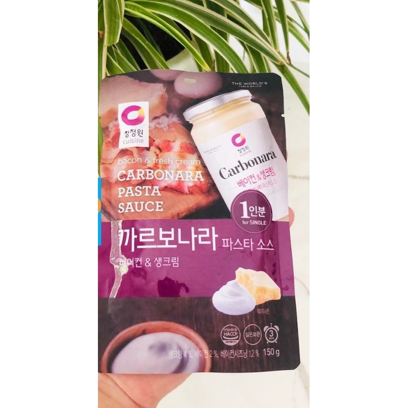 SỐT TRỘN MÌ Ý VỊ THỊT NƯỚNG VÀ KEM TƯƠI 150g HÀN QUỐC