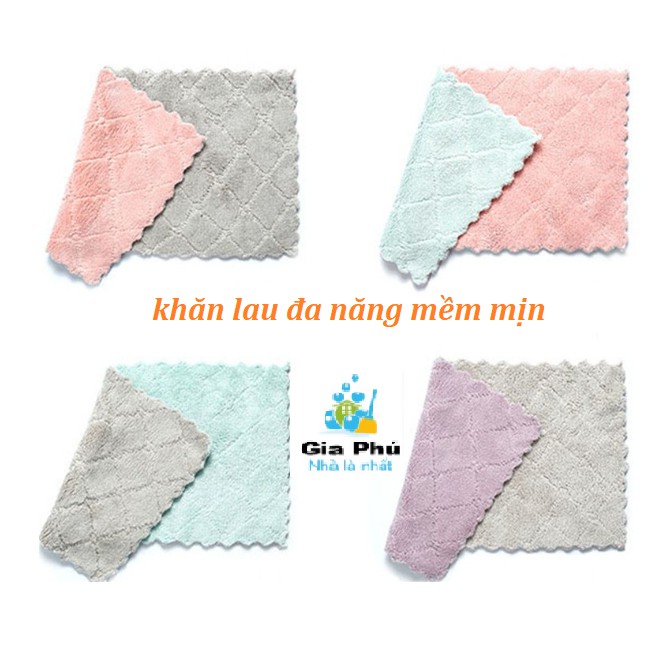 Khăn lau đa năng thấm hút nước tốt, mềm mại ( giao màu ngẫu nhiên )